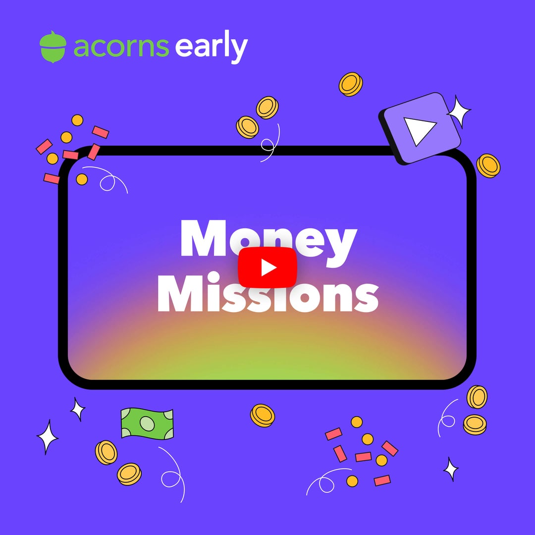 Image of Acorns Early, the smart money app with a debit card for kids, announced the launch of its financial education curriculum, Money Missions, on YouTube.
