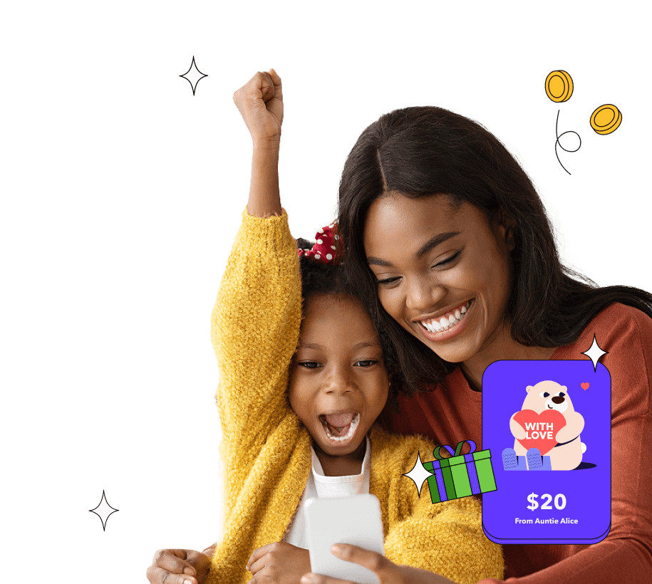 Friends & family can join your kids&rsquo; money journeys